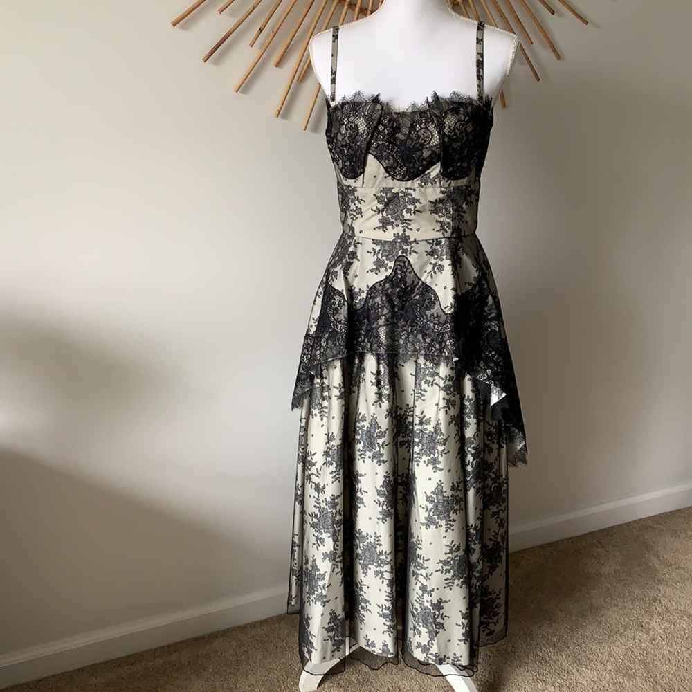 ANTHROPOLOGIE MIRROR OF VENUS TROMPE L'OEIL PEPLUM - Picture 3 of 17